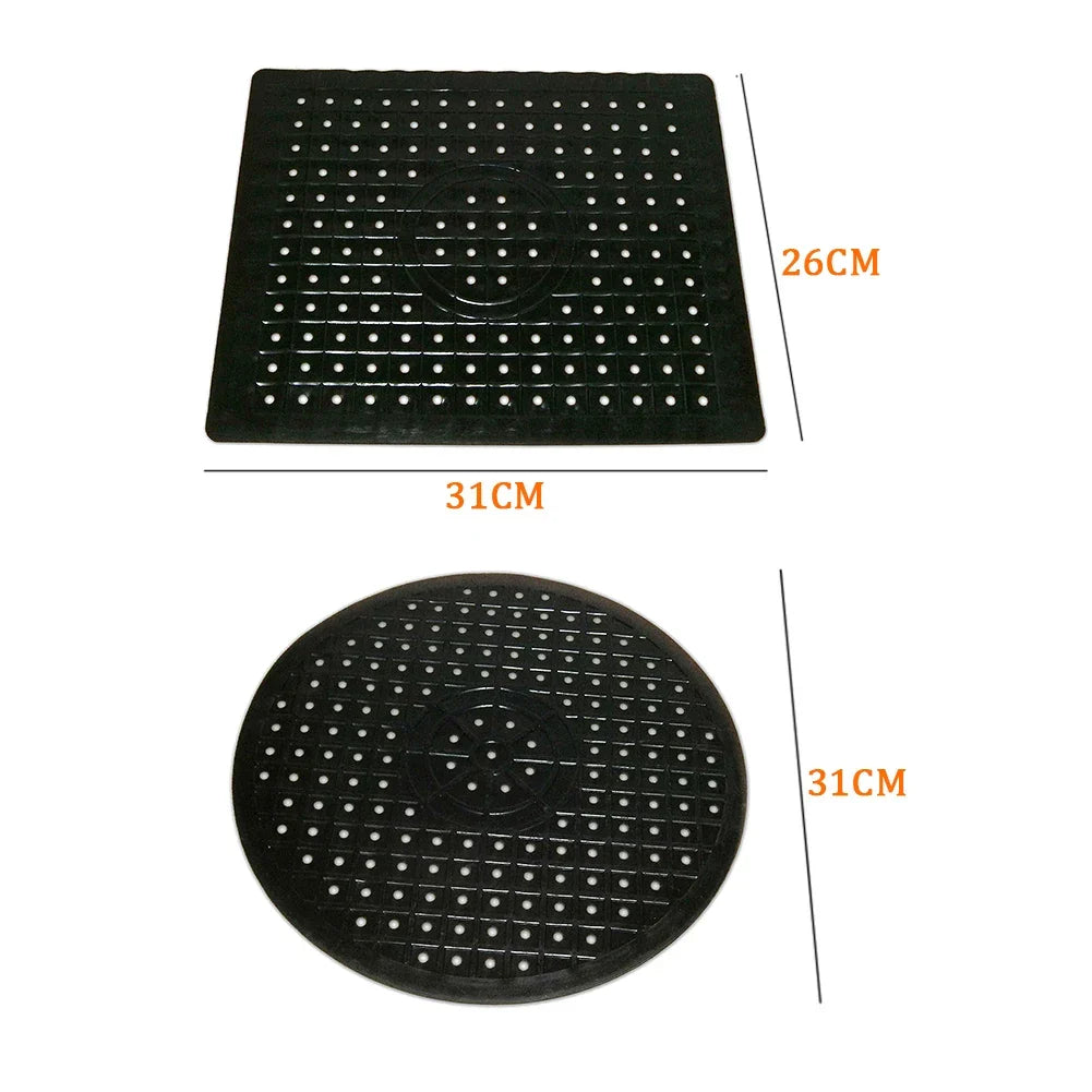 Viskana Rubberin Non-slip Sink Mat Made of Rubber | Heat-resistant Draining Mat & Base | Soft Silicone Mat for Kitchen & Bathroom | Rectangular or Round