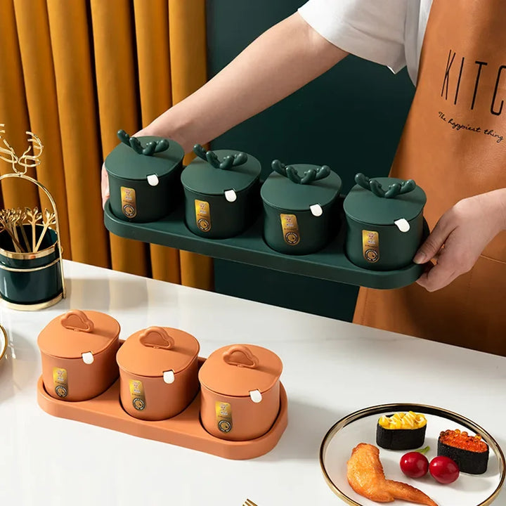Viskana Stylish spice organizer with practical spoons