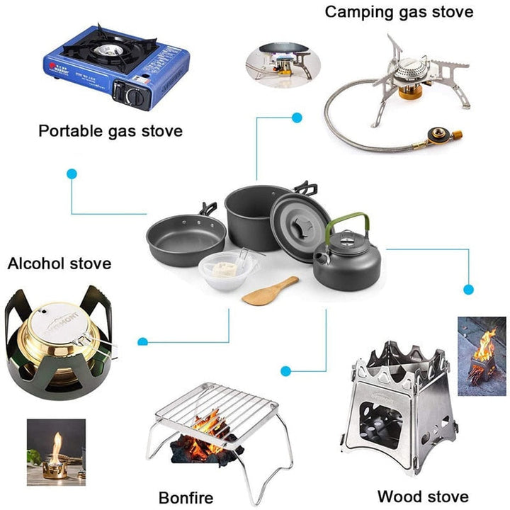 Camping Travel Cookware Kit Viskana