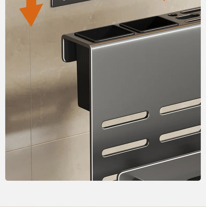 ChefSpace Wall-mounted Knife Holder with Cutting Board Storage – Stainless Steel Viskana