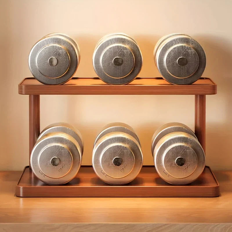 BambuCasa 2-tier wooden shelf Viskana