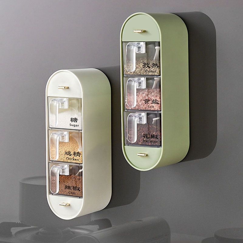 Viskana Kitchen Organizer Wall-Mounted Seasoning Station