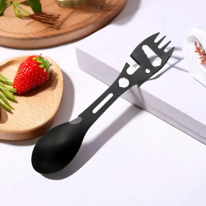 Viskana TrailSpork Pro | 6-in-1 stainless steel camping spork | fork, spoon, digging tool & self-defense | ultra-light & compact | for outdoor & survival
