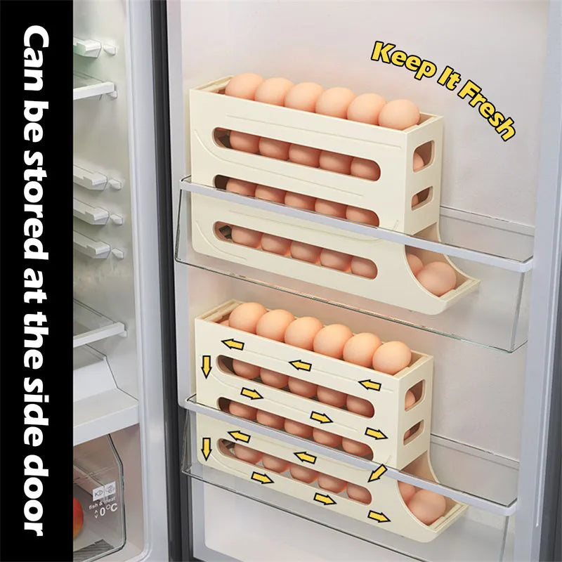 Viskana Eggs Dispenser Fridge Organizer Rack