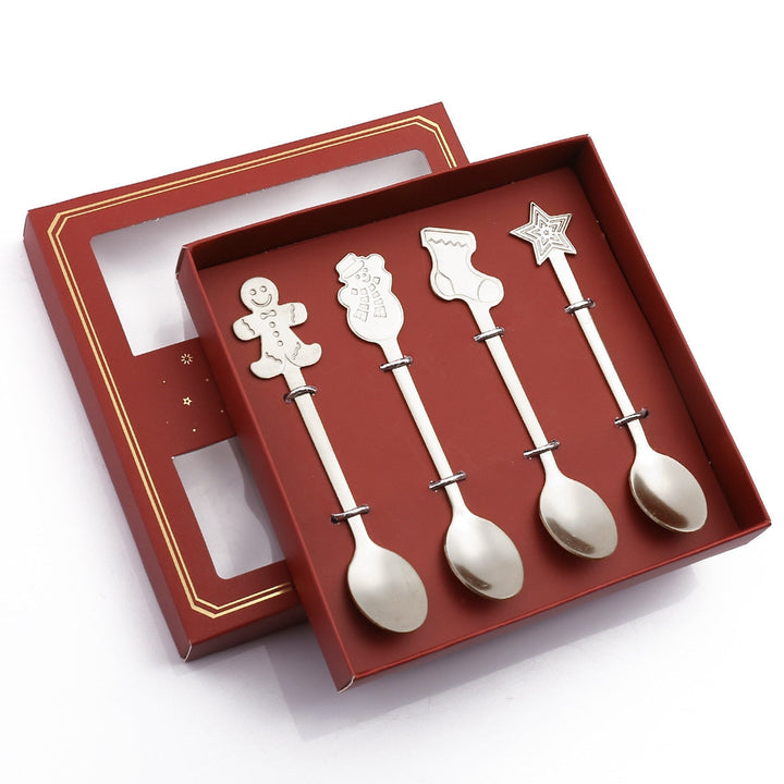 Viskana 4Pcs Christmas Best Wishes Tableware Set