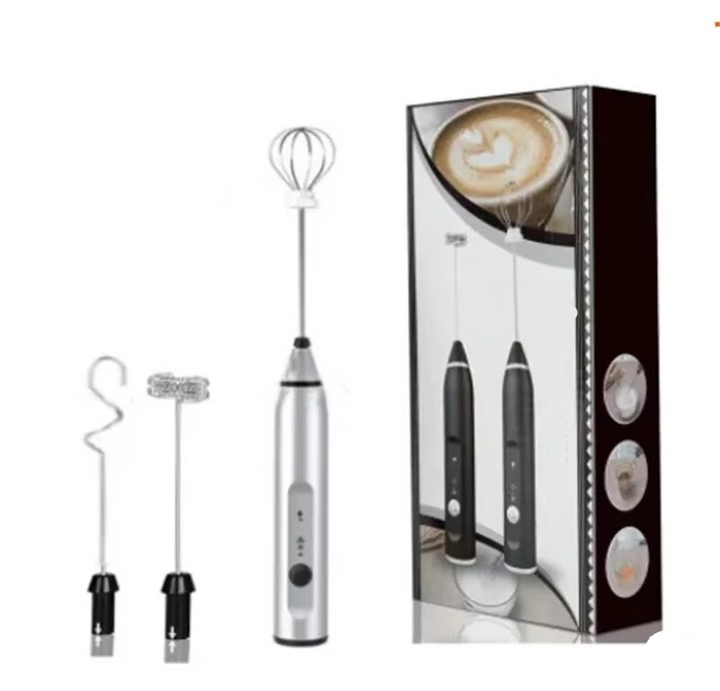 Viskana Portable USB Electric Milk Frother Handheld Coffee Whisk and Mini Food Blender