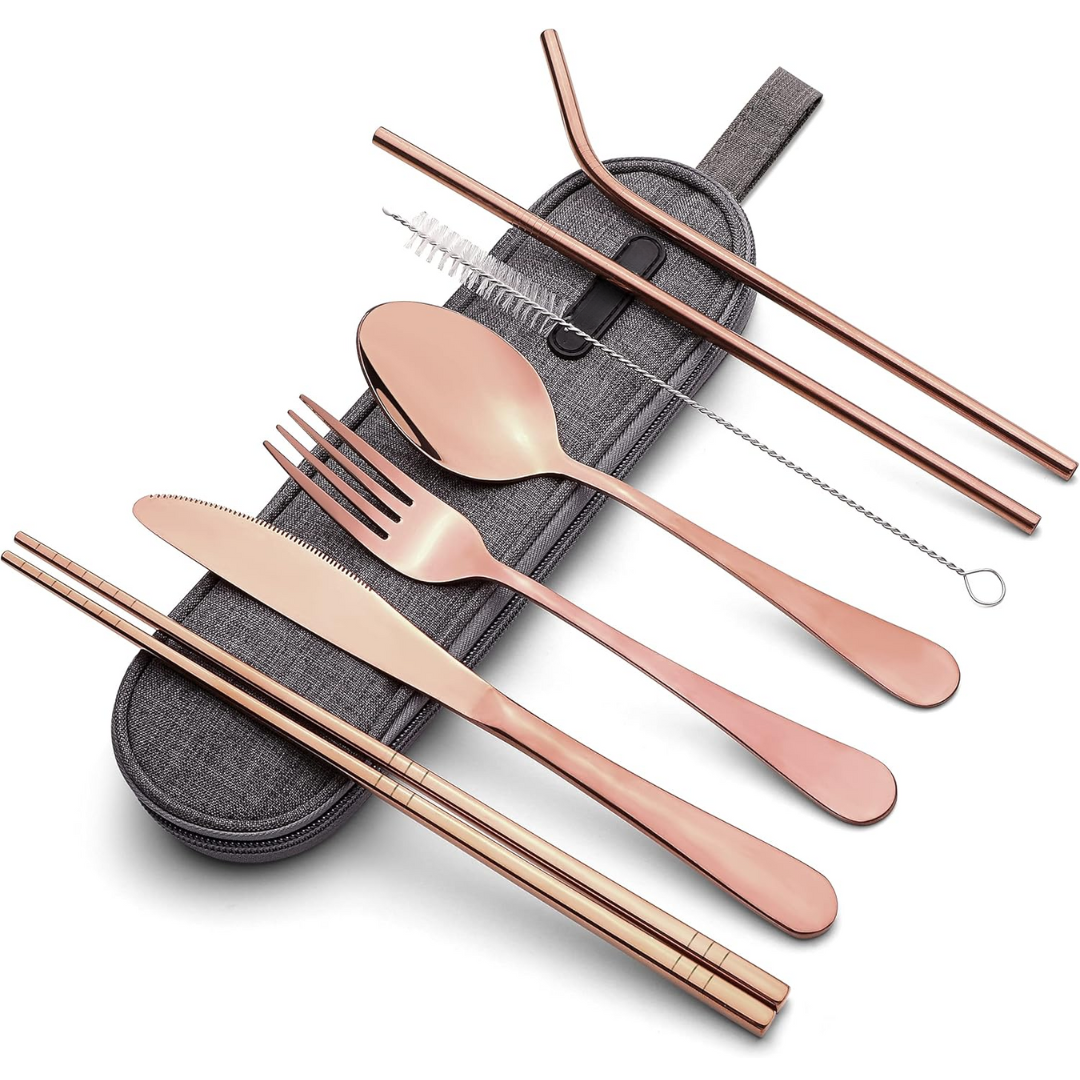 Viskana Cutlery Set GoCutlery | 4-piece for on the go | Stainless Steel & BPA-free | With Transport Case