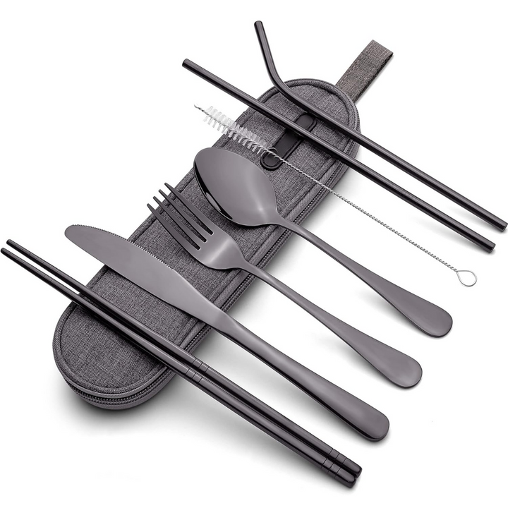 Viskana Cutlery Set GoCutlery | 4-piece for on the go | Stainless Steel & BPA-free | With Transport Case