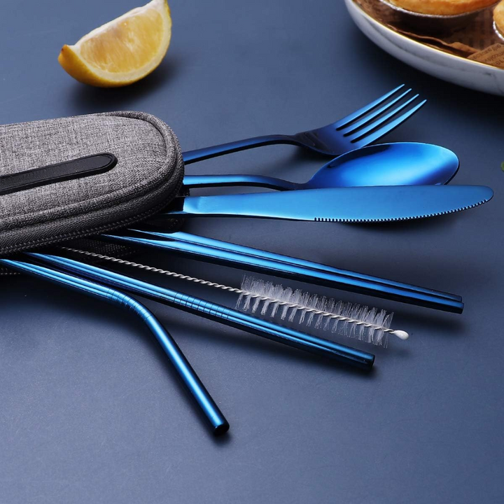Viskana Cutlery Set GoCutlery | 4-piece for on the go | Stainless Steel & BPA-free | With Transport Case