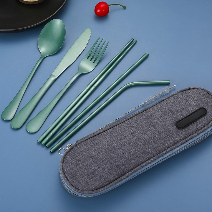 Viskana Cutlery Set GoCutlery | 4-piece for on the go | Stainless Steel & BPA-free | With Transport Case
