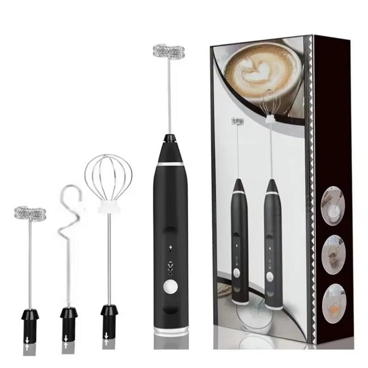 Viskana Portable USB Electric Milk Frother Handheld Coffee Whisk and Mini Food Blender