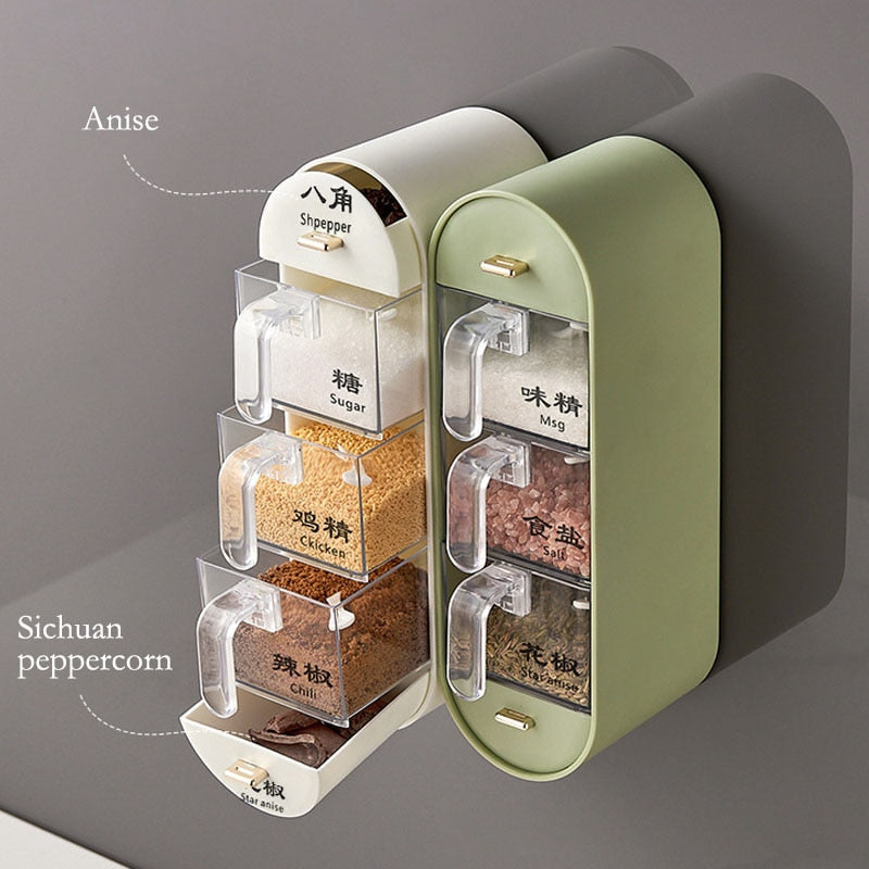 Viskana Kitchen Organizer Wall-Mounted Seasoning Station