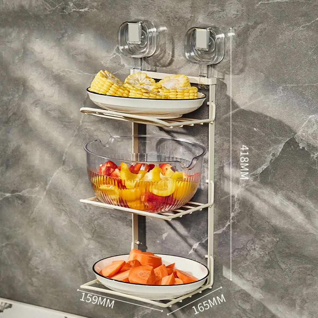 Viskana Food Preparation Wall-Mounted 3-Layer Organizer Rack