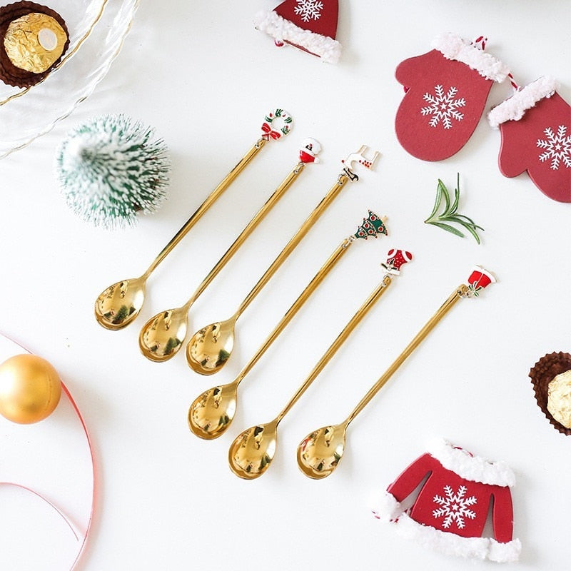Viskana 4Pcs Christmas Best Wishes Tableware Set