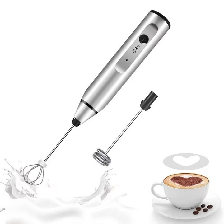 Viskana Portable USB Electric Milk Frother Handheld Coffee Whisk and Mini Food Blender