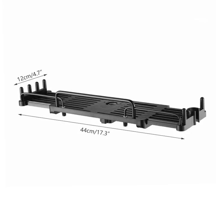 Viskana ExtendShelf Expandable Cabinet Organizer with Drawer – Adjustable and Space-Saving