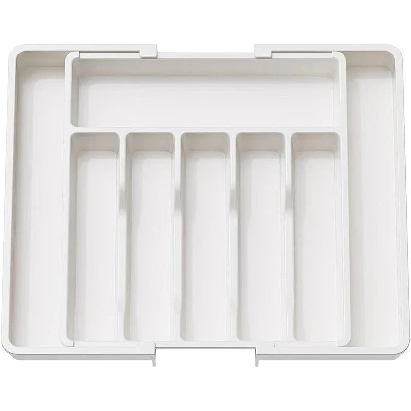Viskana Modulora Cutlery Drawer Insert | Expandable Cutlery Organizer | Adjustable Storage System Made of PP | 38×35 cm