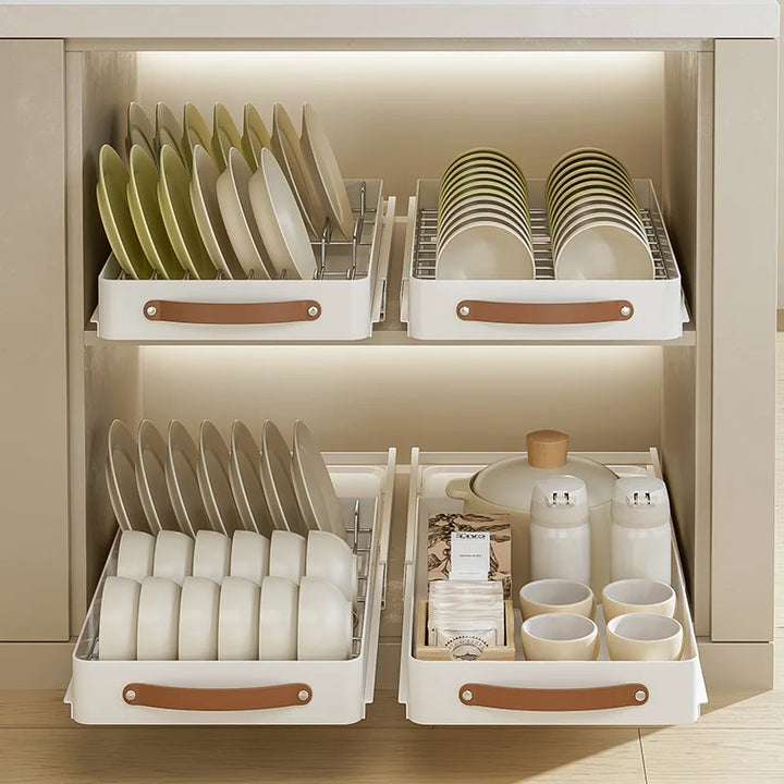 Viskana Stainless Store Kitchen Cabinet Pull-Out Sliding Organizer