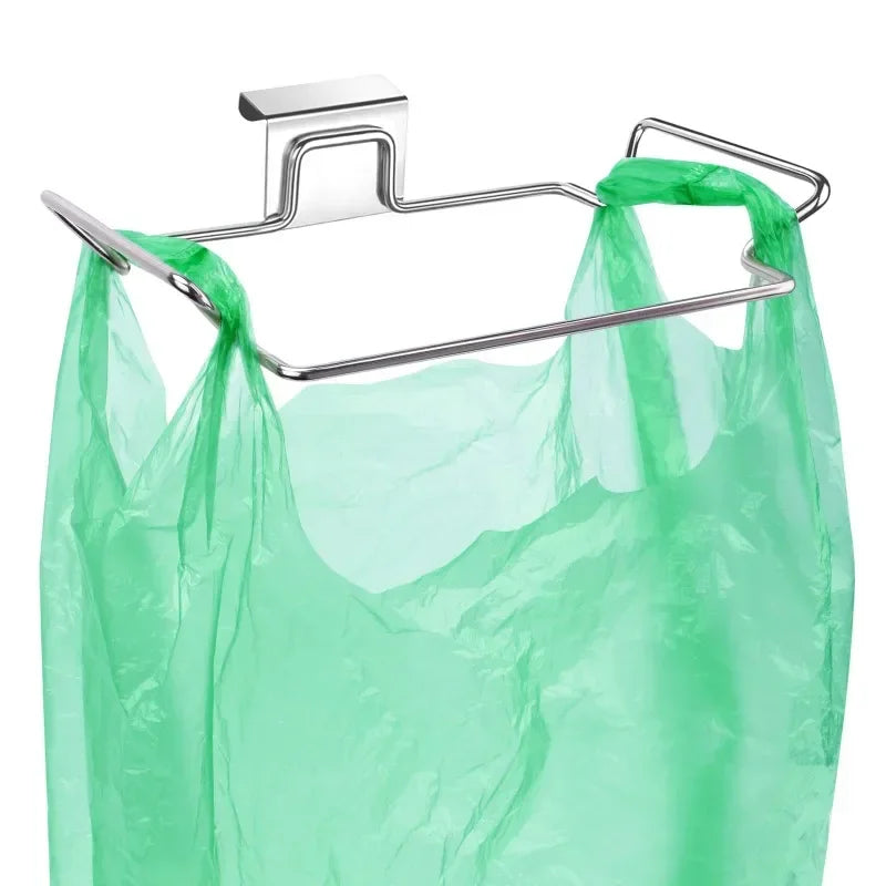 Viskana ClipBin Waste Holder | Stainless Steel Clip for Garbage Bags | No Drilling | For Kitchen & Bathroom