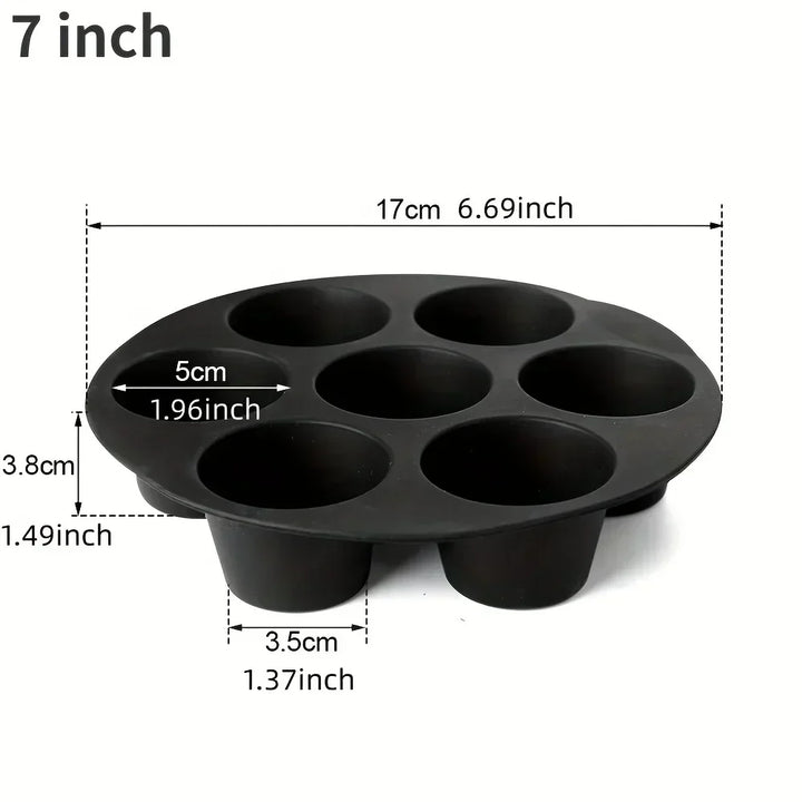 Viskana Silicone Muffin Pan for Air Fryer – Non-stick & Flexible for Muffins, Cupcakes & Snacks