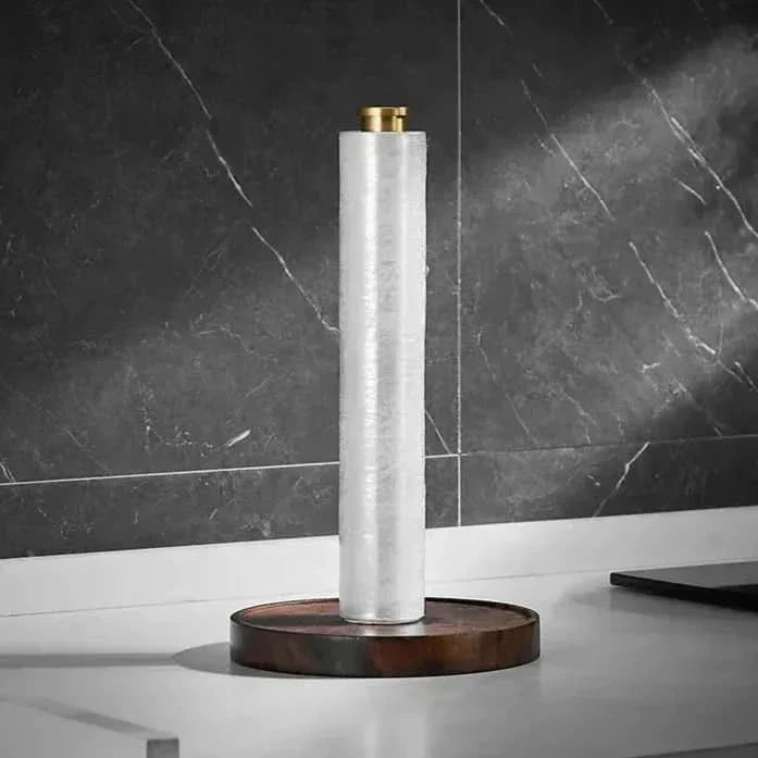 Viskana Walnut Wood Paper Towel Holder Stand
