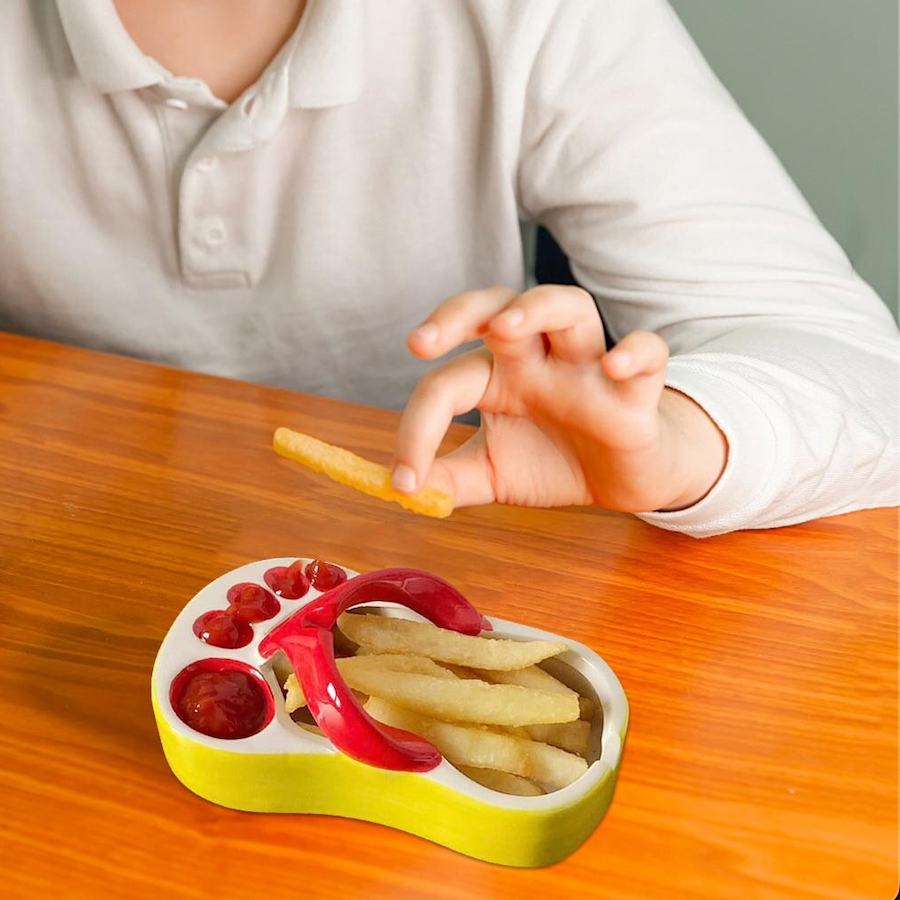 Viskana Ceramic Flip Flop Food Serving Bowl