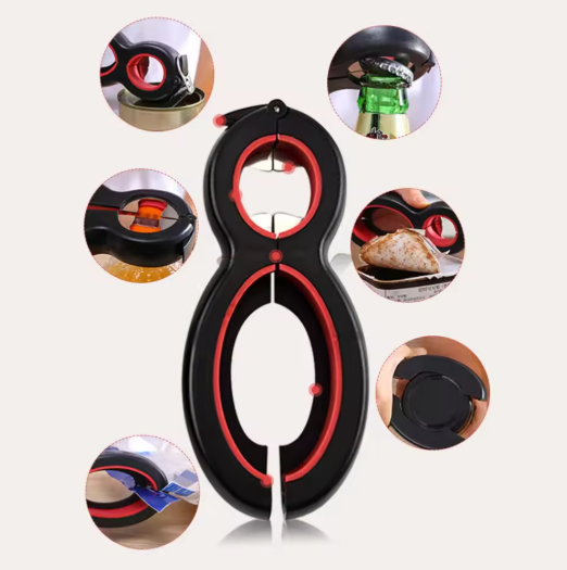 6-in-1 kitchen opener for bottles & jars Viskana