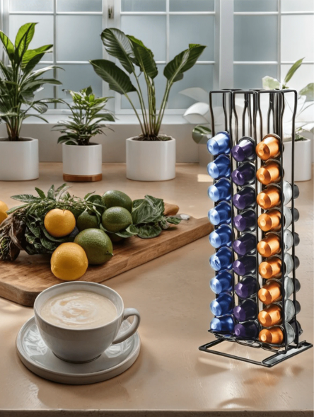 Viskana Stylish Standing Holder for Coffee Capsules – Space-saving and Modern