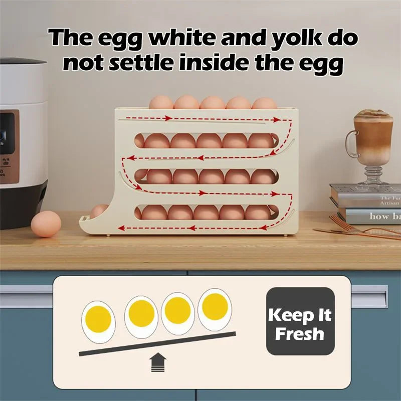 Viskana Eggs Dispenser Fridge Organizer Rack