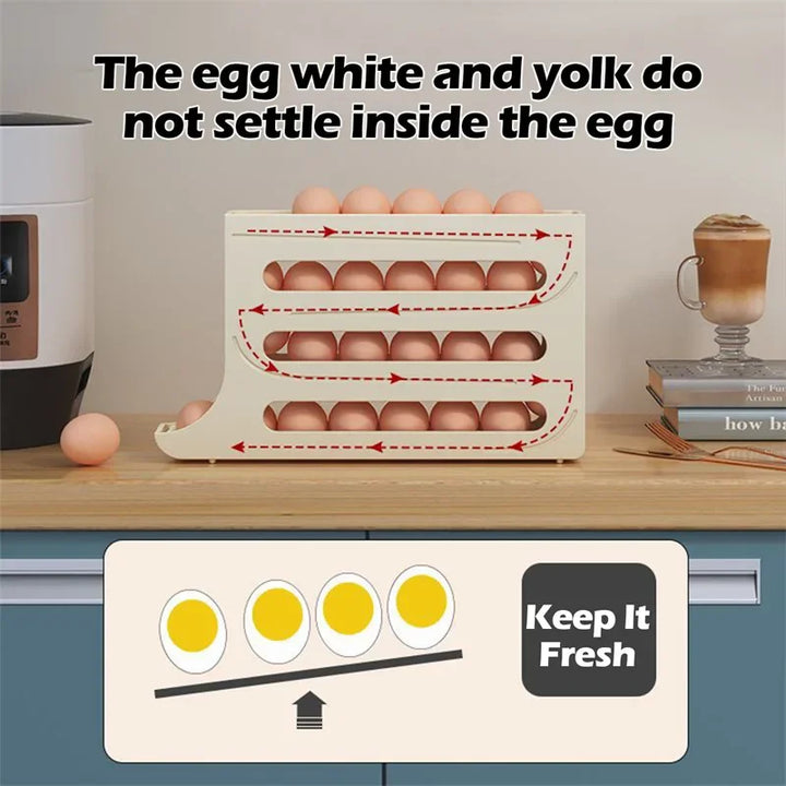 Viskana Eggs Dispenser Fridge Organizer Rack