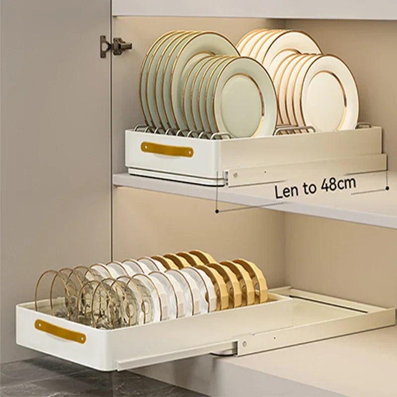 Viskana Stainless Store Kitchen Cabinet Pull-Out Sliding Organizer