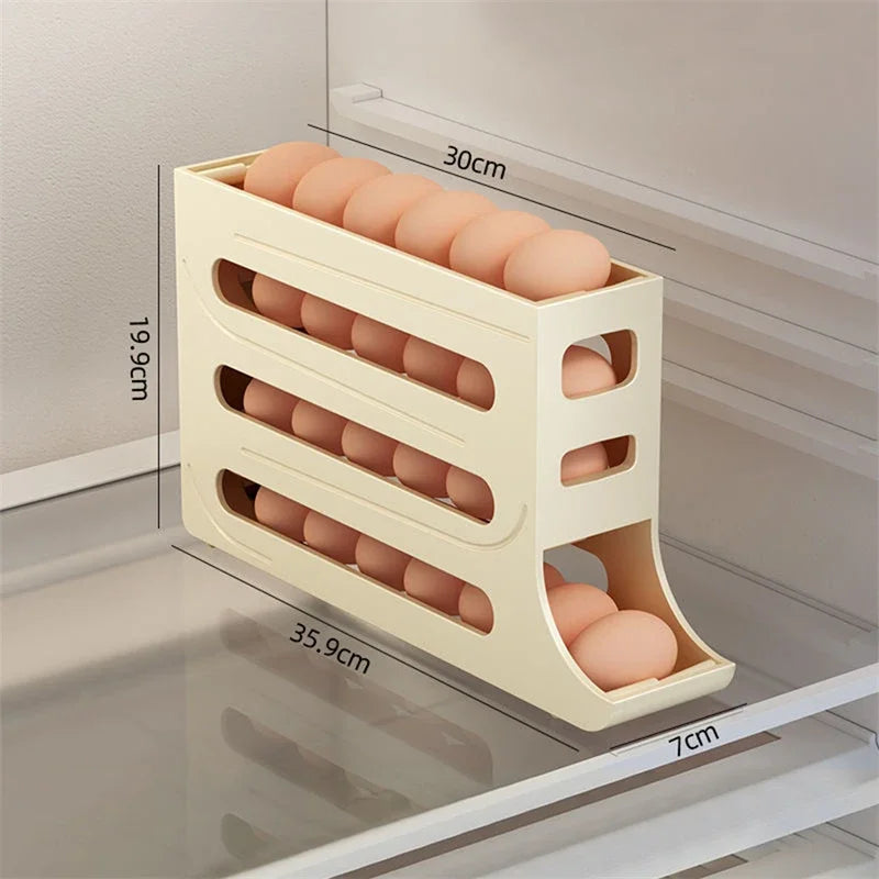 Viskana Eggs Dispenser Fridge Organizer Rack