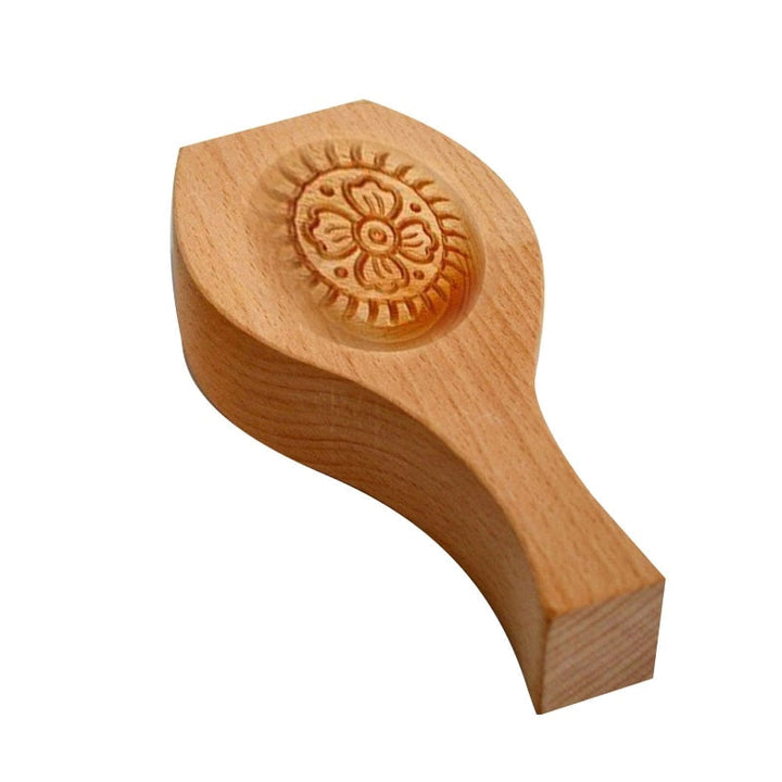 Viskana Wooden Moon Dumpling Maker Mold