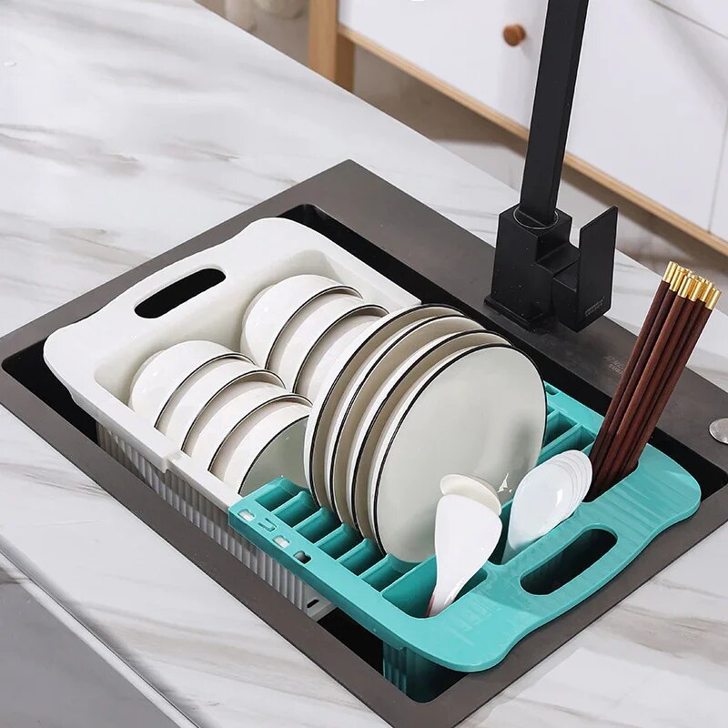Viskana Efficient Kitchen Retractable Dish Drain Rack
