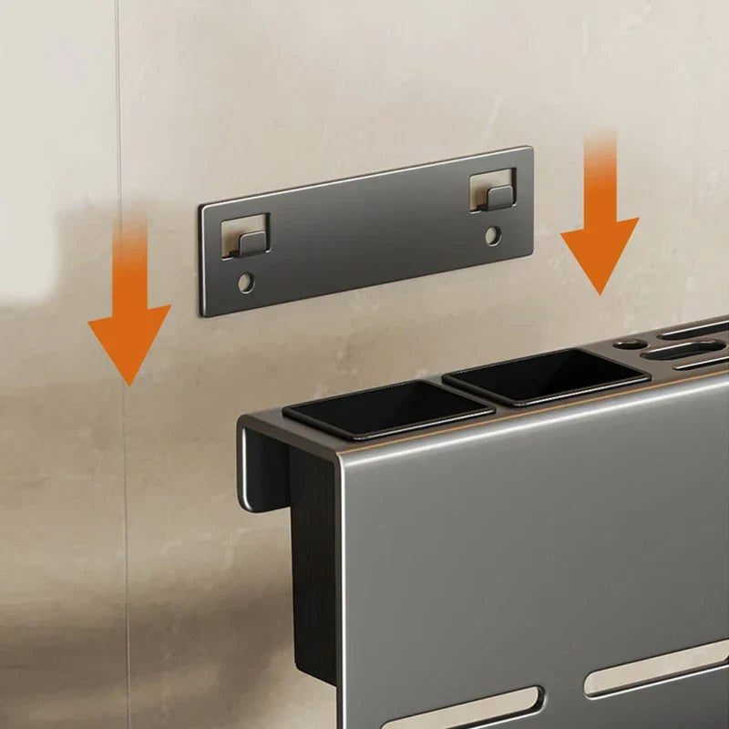 ChefSpace Wall-mounted Knife Holder with Cutting Board Storage – Stainless Steel Viskana