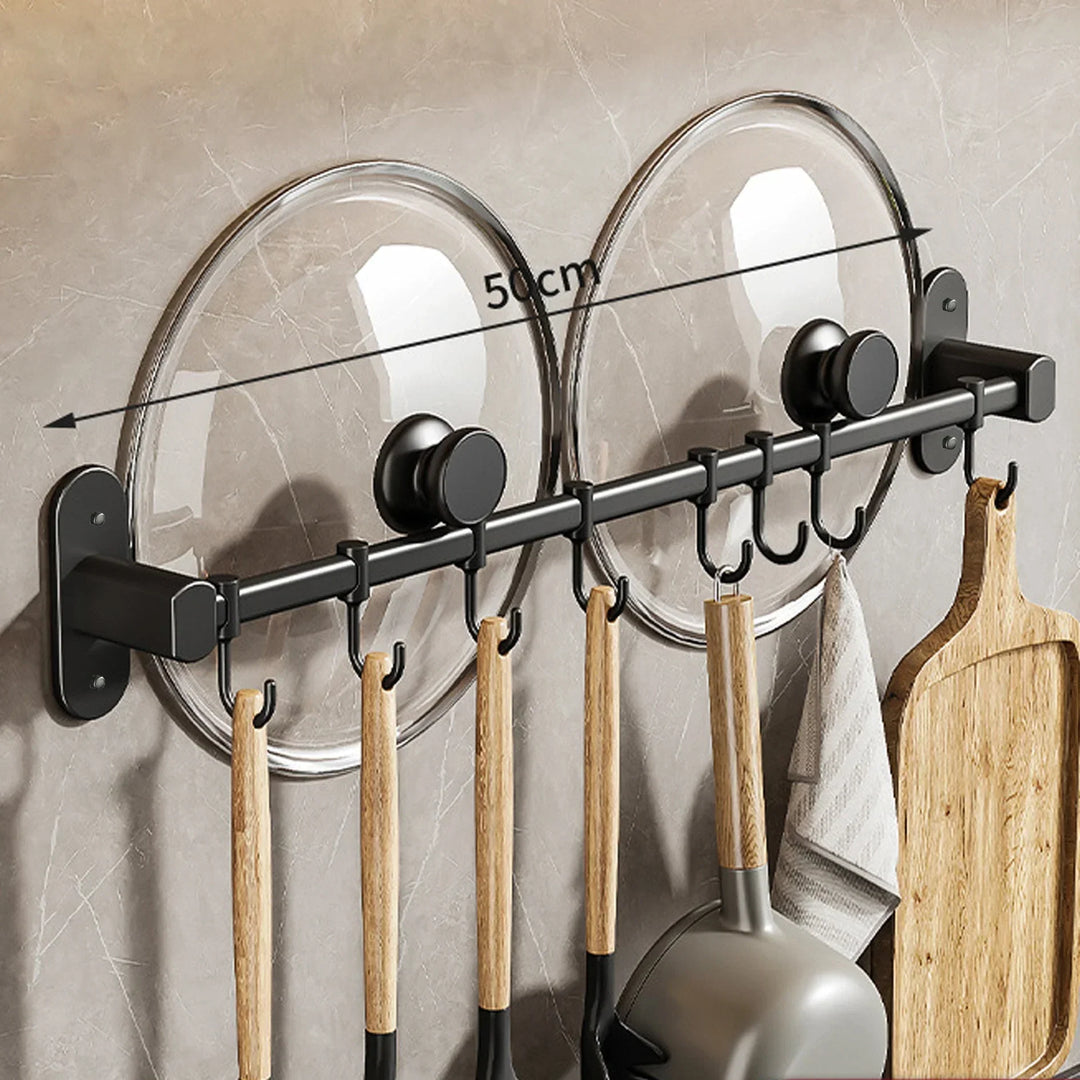 CookEase Kitchen Wall Shelf – Multifunctional Organizer for Lids, Spatulas & Kitchen Utensils Viskana