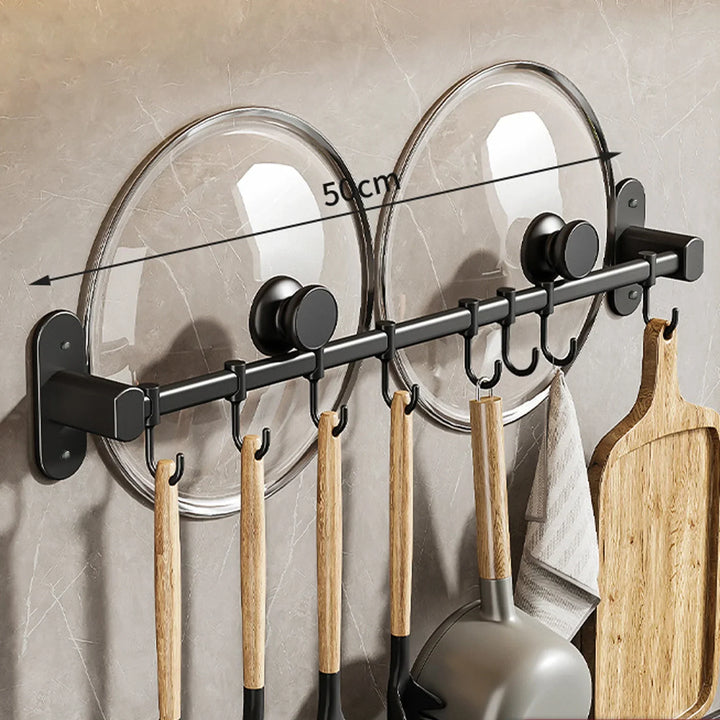 CookEase Kitchen Wall Shelf – Multifunctional Organizer for Lids, Spatulas & Kitchen Utensils Viskana