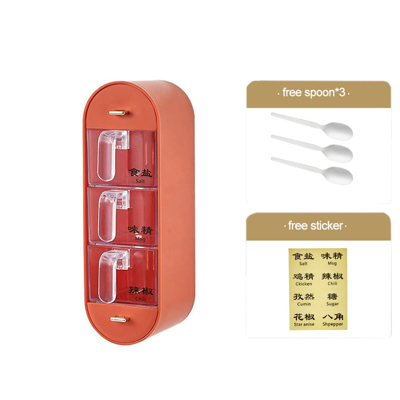 Viskana Kitchen Organizer Wall-Mounted Seasoning Station