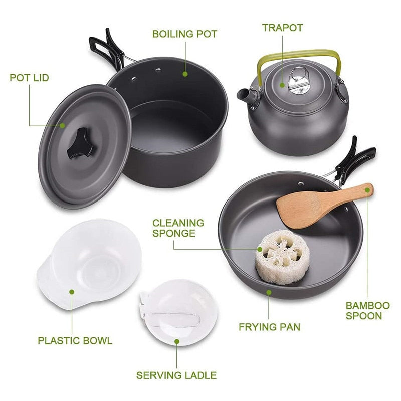 Camping Travel Cookware Kit Viskana