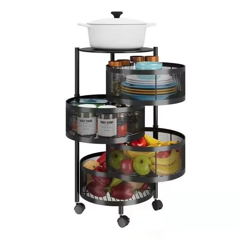 Viskana 360° Rotating Multi-Layer Kitchen Round Storage Rack