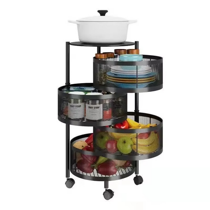 Viskana 360° Rotating Multi-Layer Kitchen Round Storage Rack