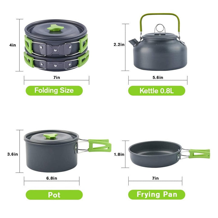 Camping Travel Cookware Kit Viskana