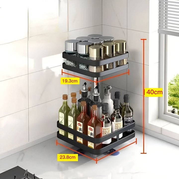 Viskana 360° Rotating Spice Rack Organizer for Countertop