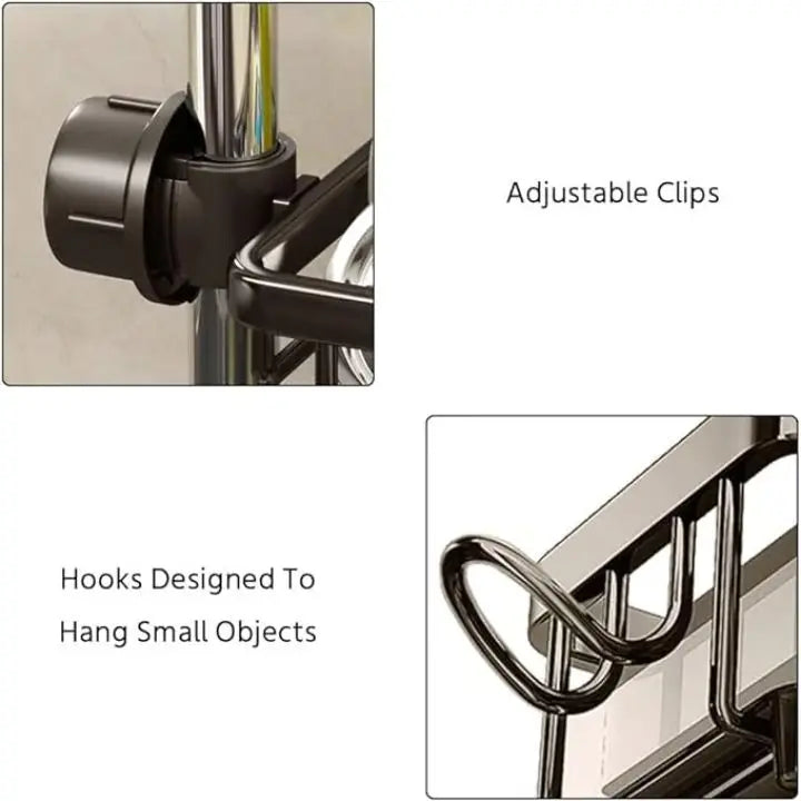 Viskana Faucet sink organizer – stainless steel, compact and practical