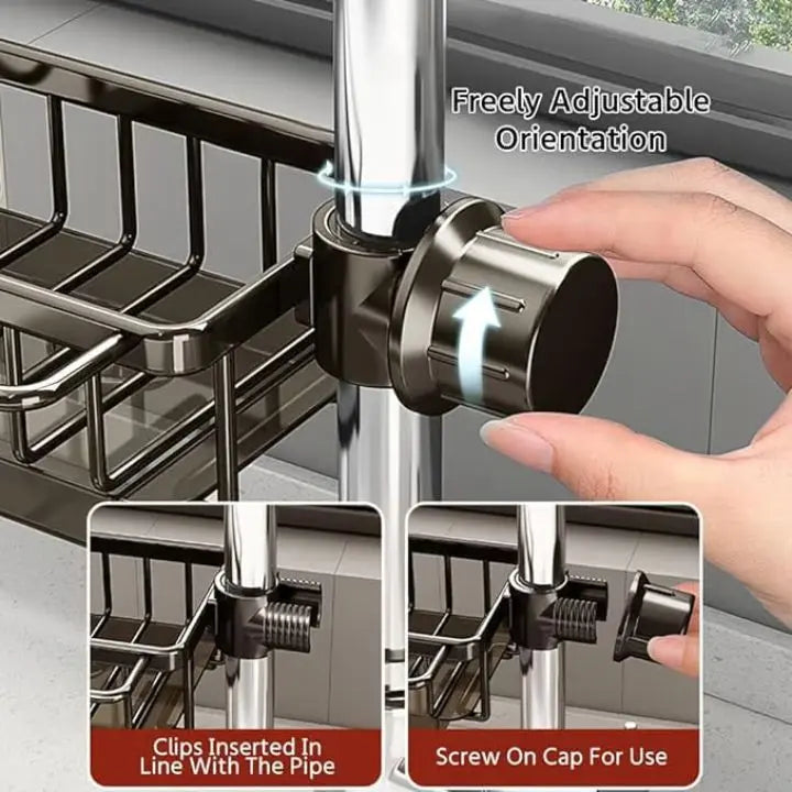 Viskana Faucet sink organizer – stainless steel, compact and practical