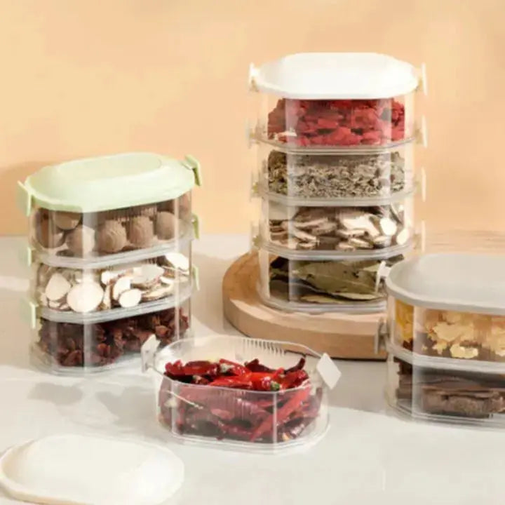 Viskana Stackable multi-layer spice box (5 pieces)