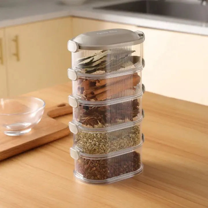 Viskana Stackable multi-layer spice box (5 pieces)