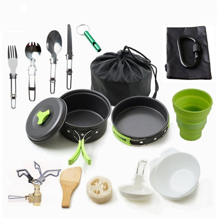 Viskana Camping dishes Outdoor cookware set (Green)
