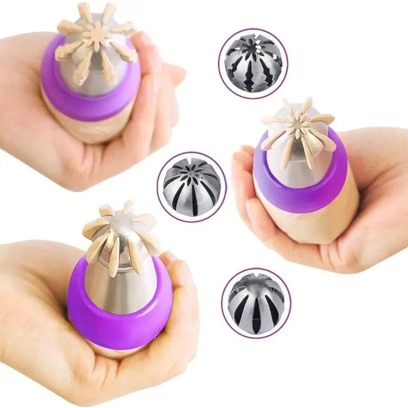 Viskana Cake Decoration Set made of Stainless Steel – Create Flowers Like a Pro