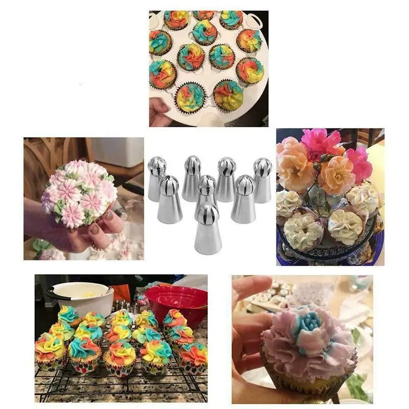 Viskana Cake Decoration Set made of Stainless Steel – Create Flowers Like a Pro